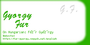 gyorgy fur business card